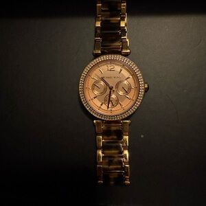 Michael Kors Rose Gold Parker Pavé Watch